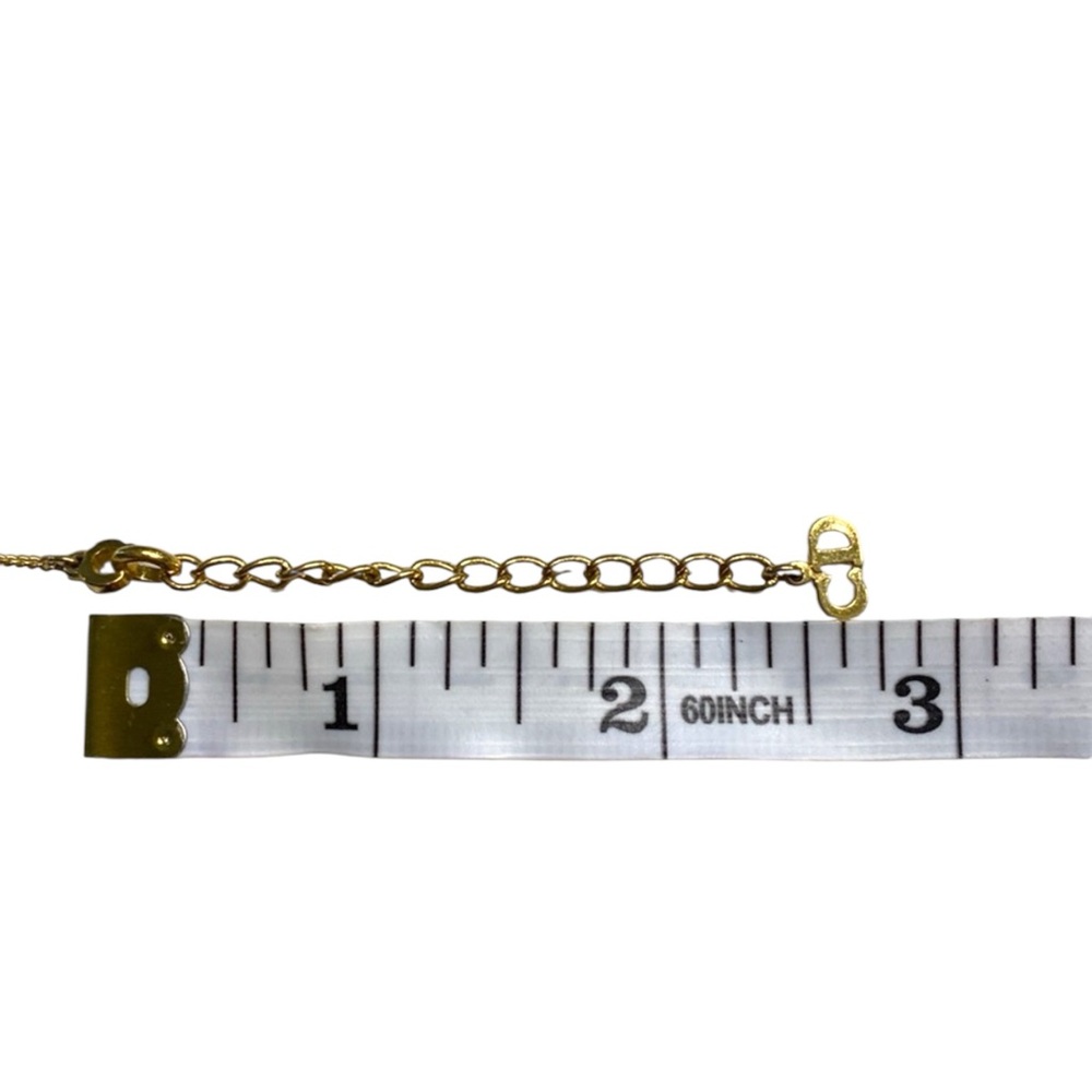 Authentic Christian Dior Gold Tone Red Enamel Tag Charm Bracelet – - Picture 10 of 10